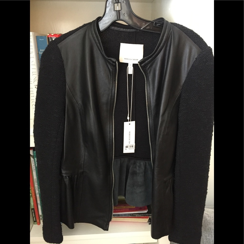 Rebecca Taylor Knit LeatherJacket